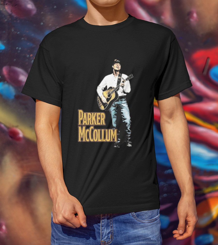Parker McCollum Acoustic Performance Deluxe Guitar Photo T-Shirt