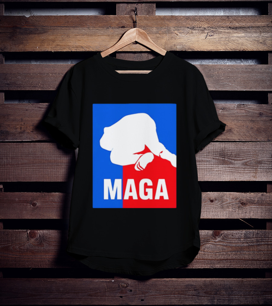 MAGA Political Parody Silhouette Red And Blue T-Shirt