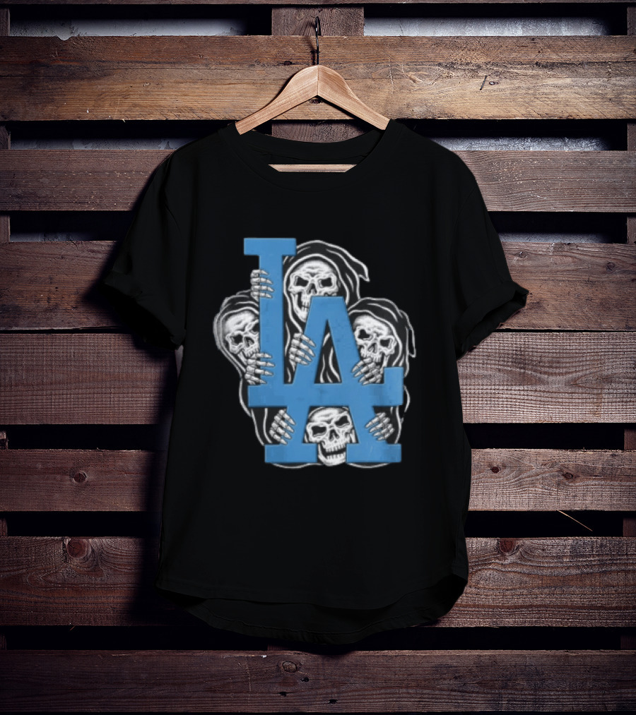 MLB Los Angeles Dodgers LA Four Grim Reapers Holding T-Shirt
