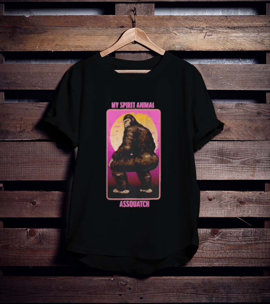 My Spirit Animal Assquatch Gorilla Twerking Retro Humorous T-Shirt