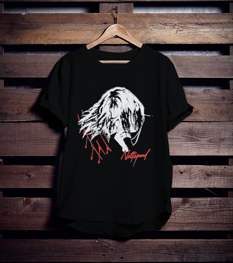 Nettspend Slash Hair Silhouette With Red Scribble T-Shirt