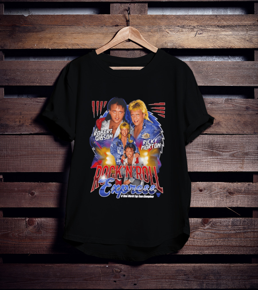 Robert Gibson Ricky Morton Rock N Roll Express Two Time World Tag Team Champions T-Shirt