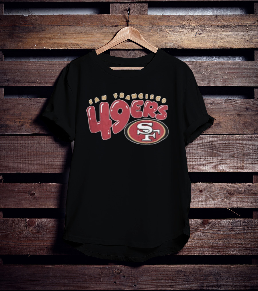 San Francisco 49ers 49 Bubble Lettering Team SF T-Shirt