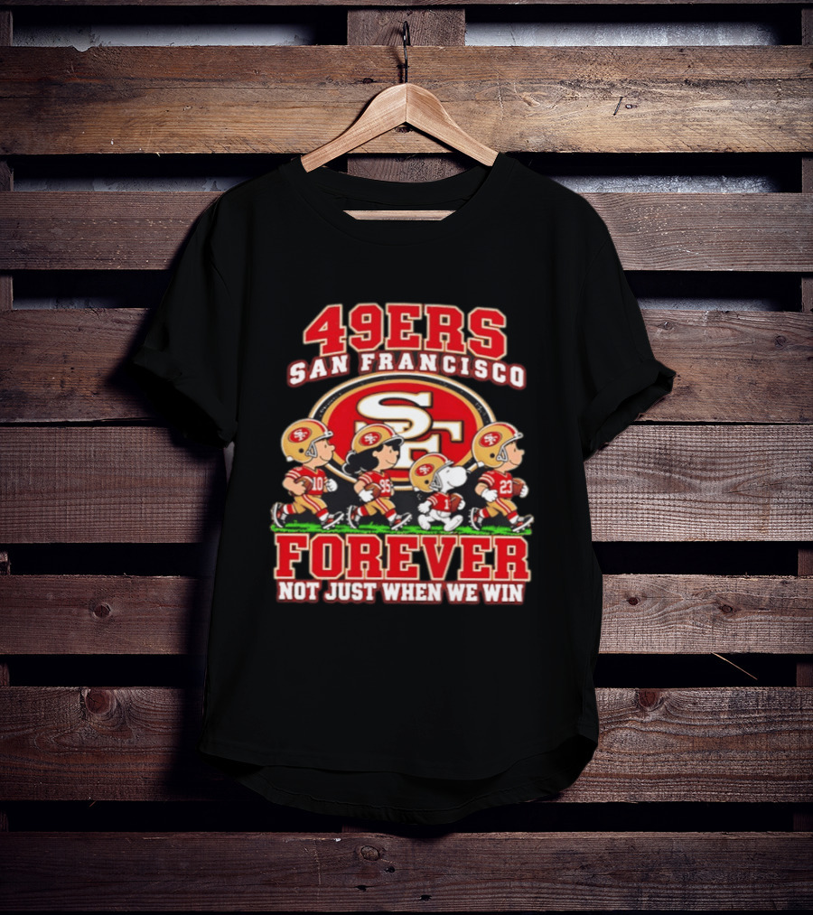 San Francisco 49ers Peanuts Forever Not Just When We Win Abbey Road T-Shirt