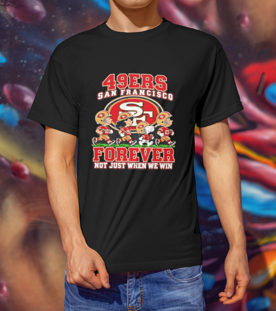 San Francisco 49ers Peanuts Forever Not Just When We Win Abbey Road T-Shirt