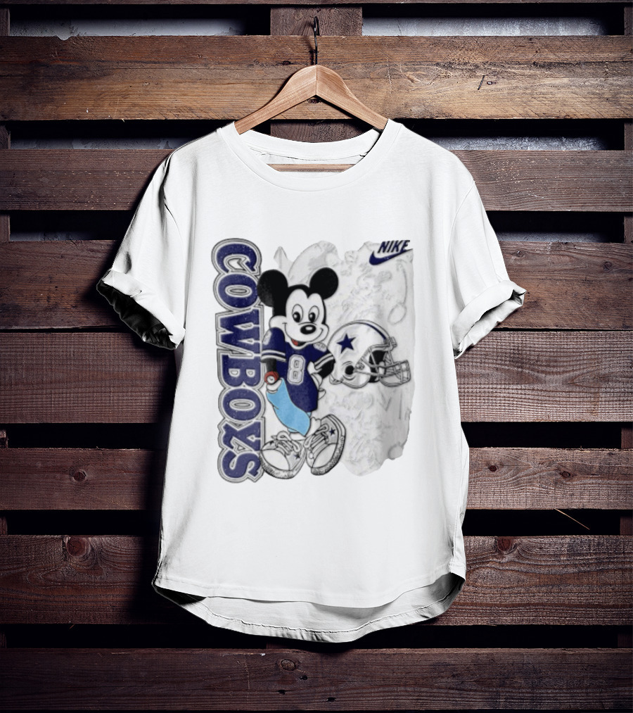 Cowboys Mickey Mouse 8 Football Jersey Cartoon Nike T-Shirt