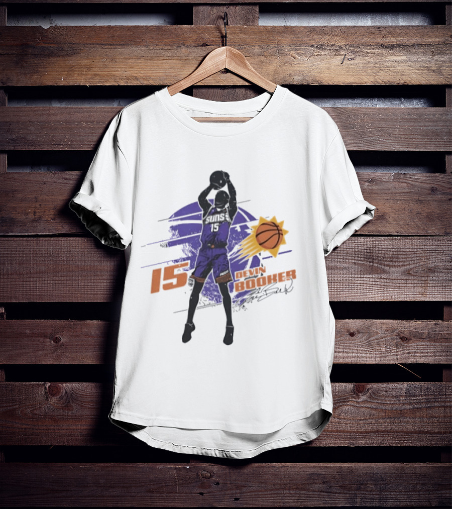 Devin Booker Phoenix Suns Basketball 2026 Number 15 Jumper T-Shirt