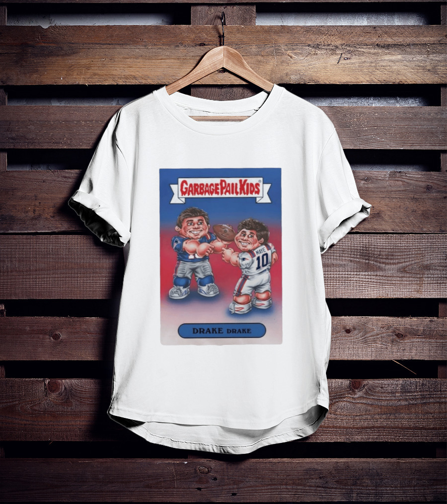 Garbage Pail Kids Drake Maye New England Patriots 10 T-Shirt