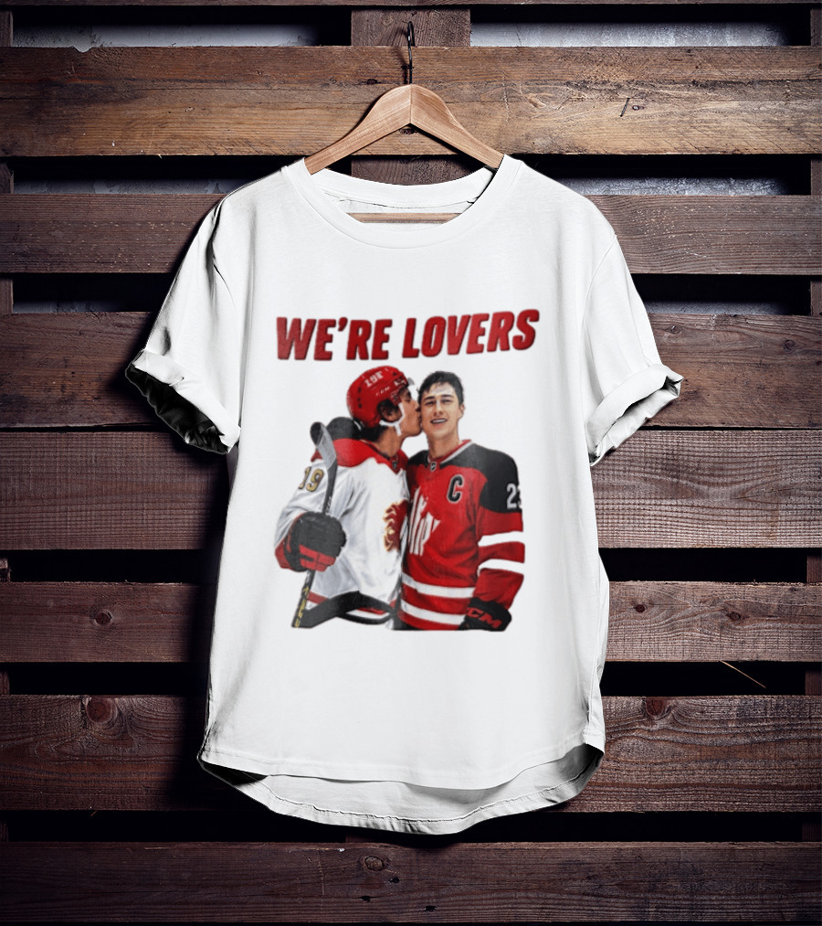 NHL Calgary Flames Matthew Tkachuk Quinn Hughes We're Lovers T-Shirt