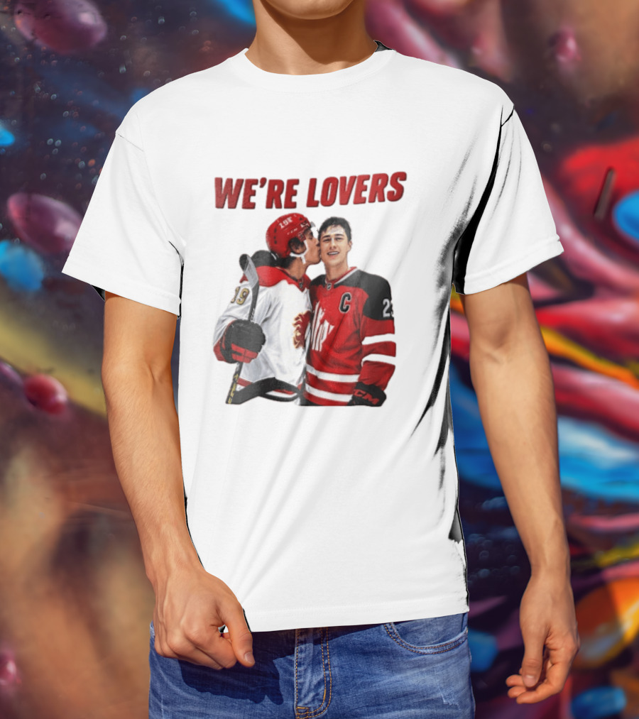 NHL Calgary Flames Matthew Tkachuk Quinn Hughes We're Lovers T-Shirt