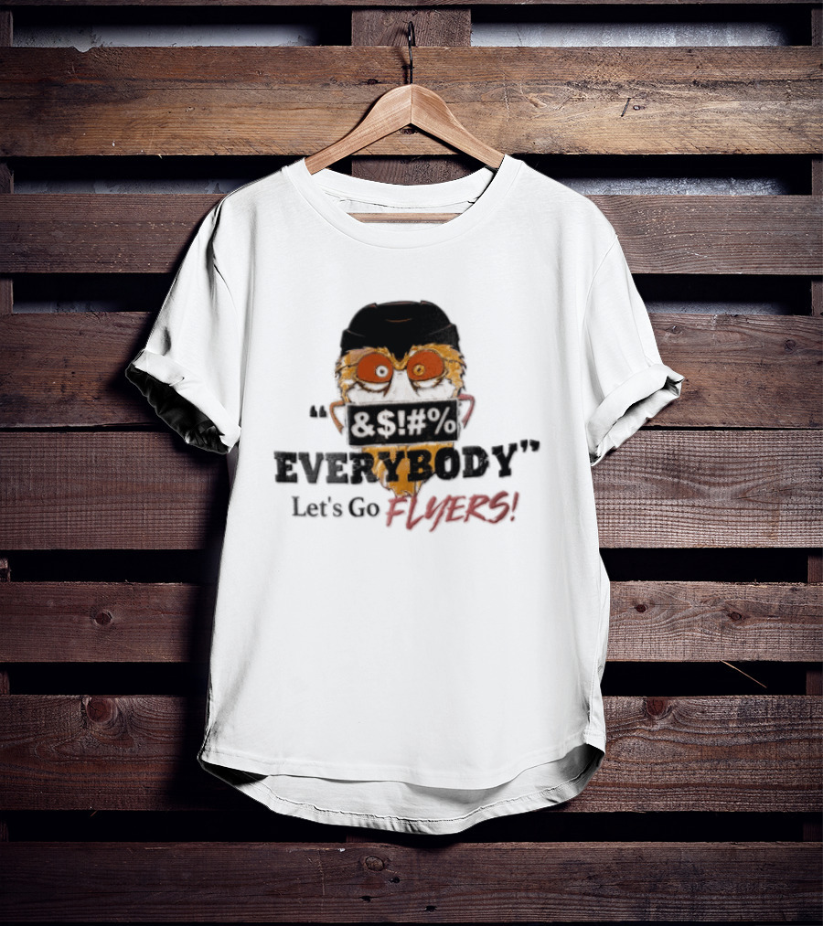 Gritty Flyers Everybody Let's Go NHL Philadelphia Hockey Helmet Cartoon T-Shirt