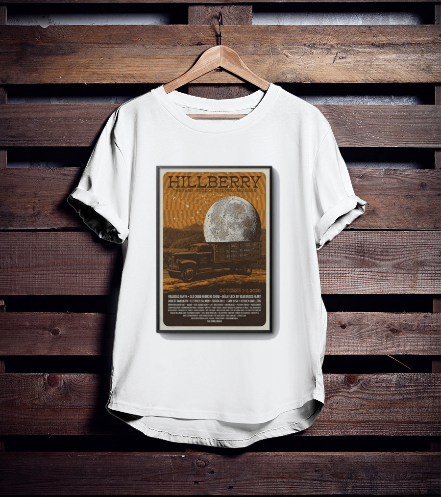 Hillberry Festival 2026 The Farm Eureka Springs Arkansas October 7 11 Railroad Earth Old Crow Medicine Show Bella Fleck T-Shirt