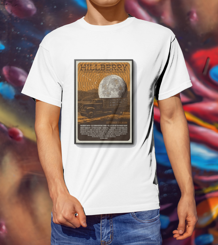 Hillberry Festival 2026 The Farm Eureka Springs Arkansas October 7 11 Railroad Earth Old Crow Medicine Show Bella Fleck T-Shirt