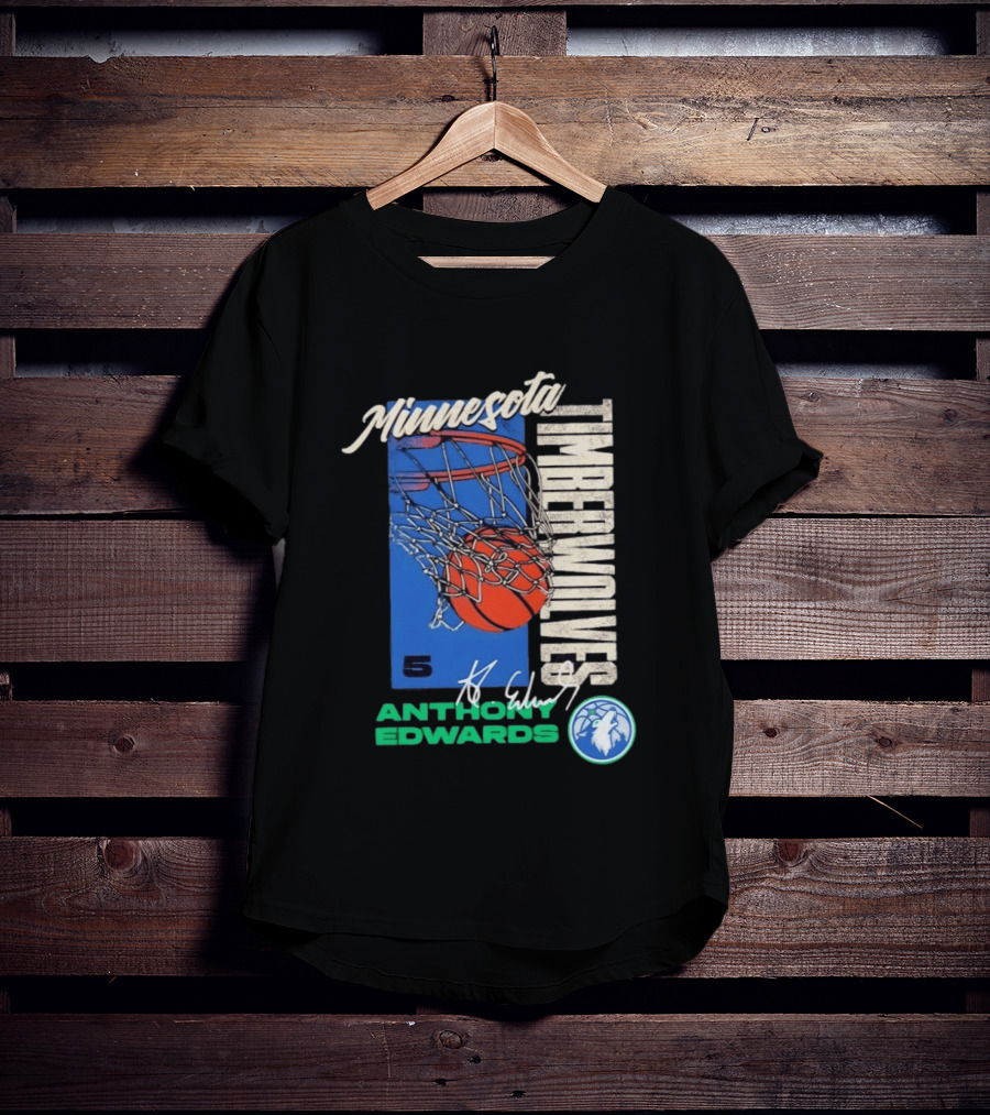 Minnesota Timberwolves Anthony Edwards 5 Basketball Team T-Shirt