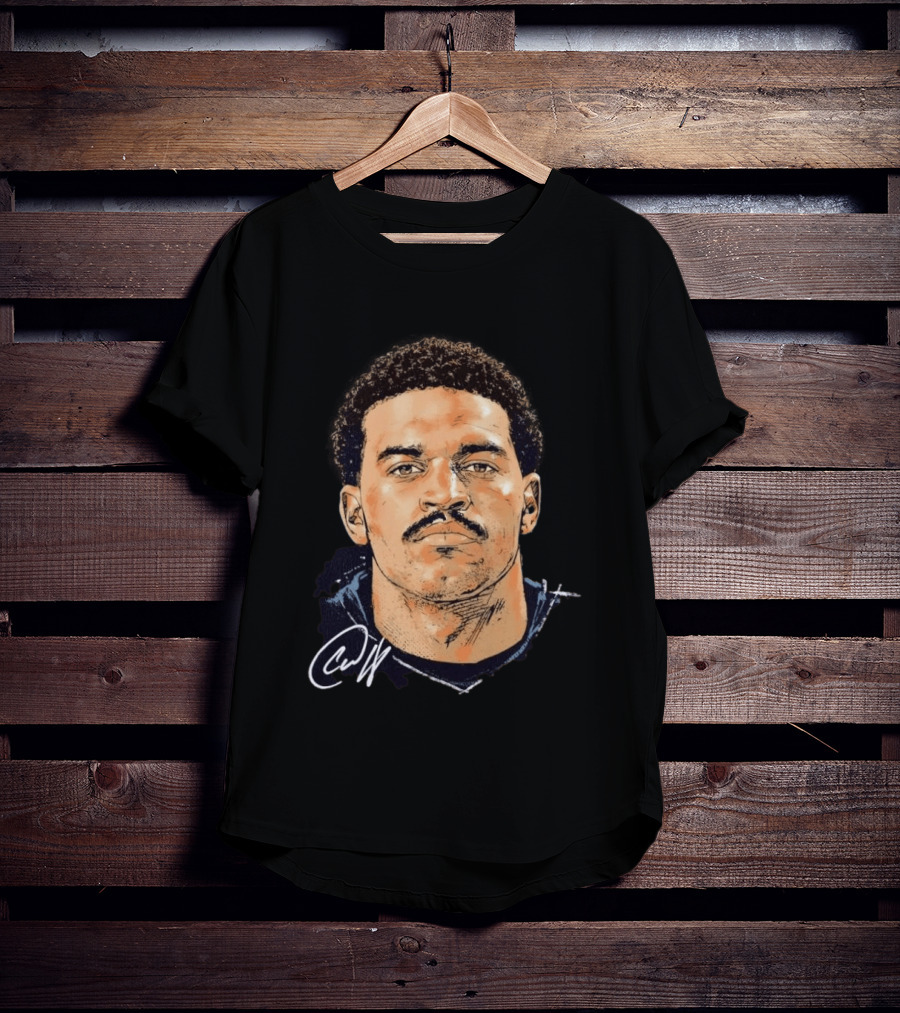 Caleb Williams Chicago Bears Football Retro Mustache T-Shirt