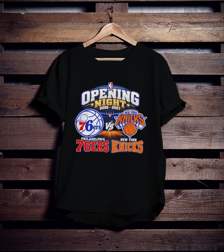 Philadelphia 76ers Vs New York Knicks NBA Opening Night 2026 2027 Matchup Event Highlights T-Shirt
