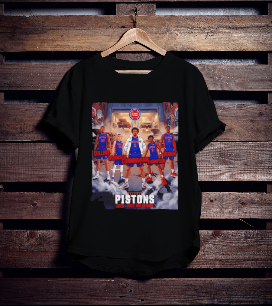 Detroit Pistons 2026 2027 NBA Season Cunningham Thompson Duren Robinson Collins T-Shirt