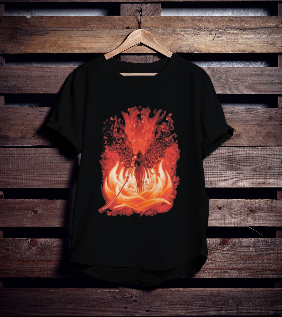 Elden Ring Scarlet Bloom Sword Woman Fiery Flower T-Shirt