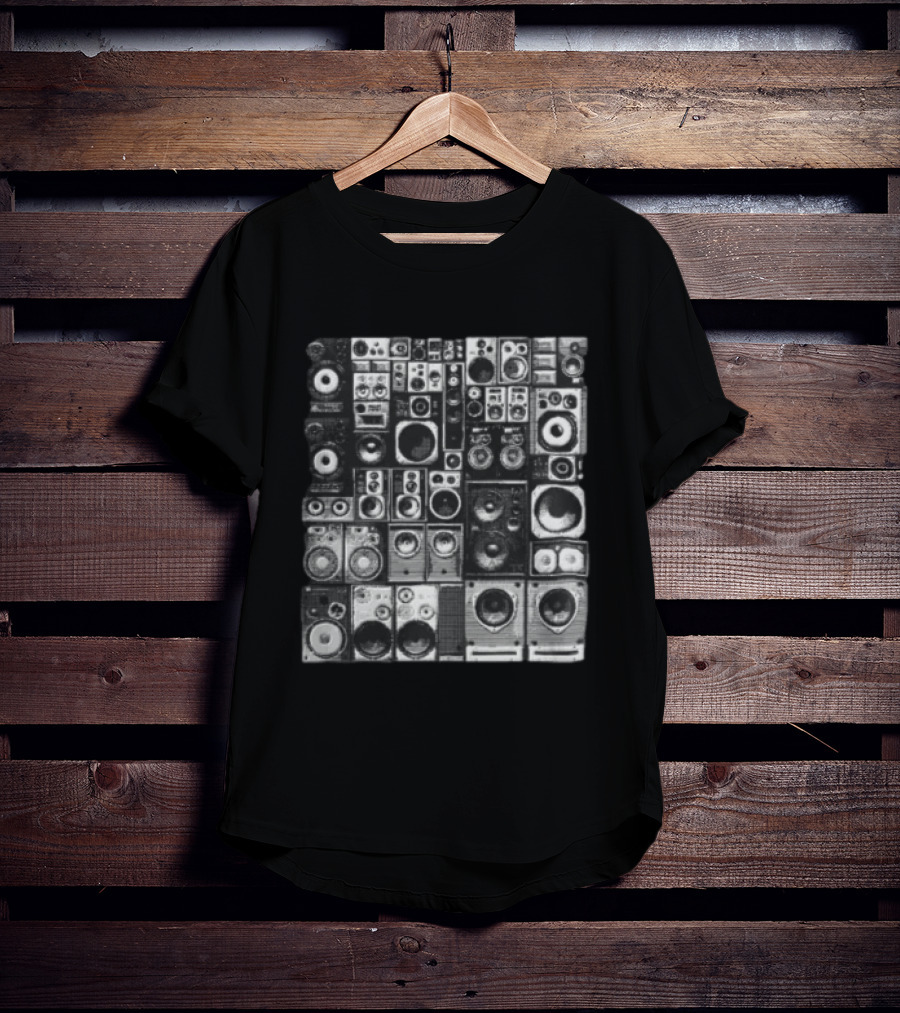 Many Vintage Audio Speaker Cabinets Retro Sound System T-Shirt