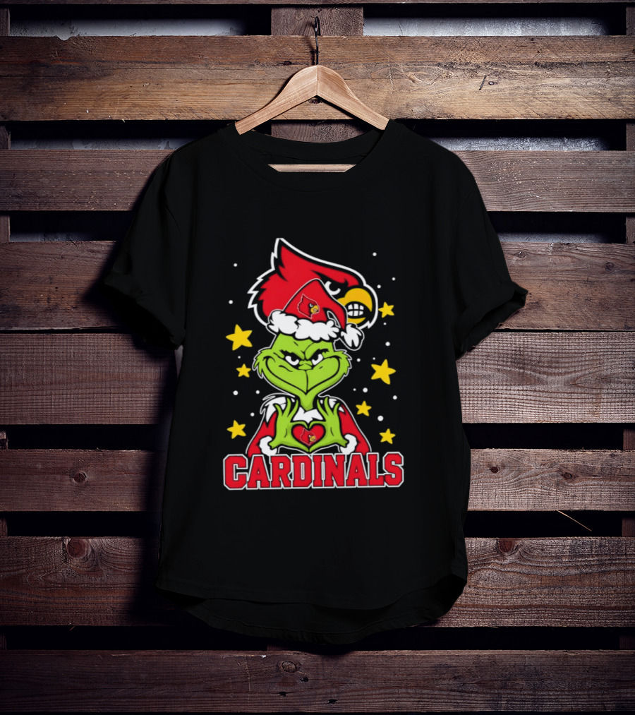 Louisville Cardinals Christmas Grinch Holiday Spirit T-Shirt