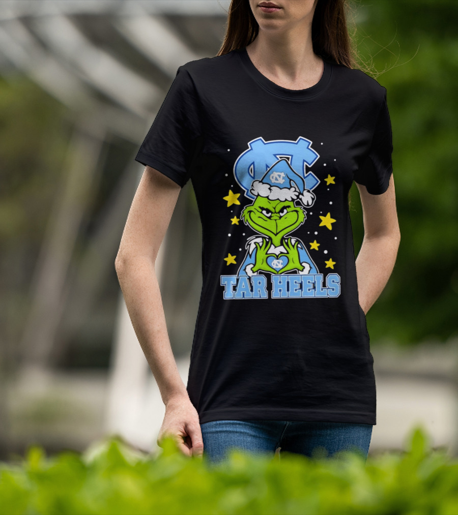 UNC Tar Heels Grinch Christmas NC T-Shirt