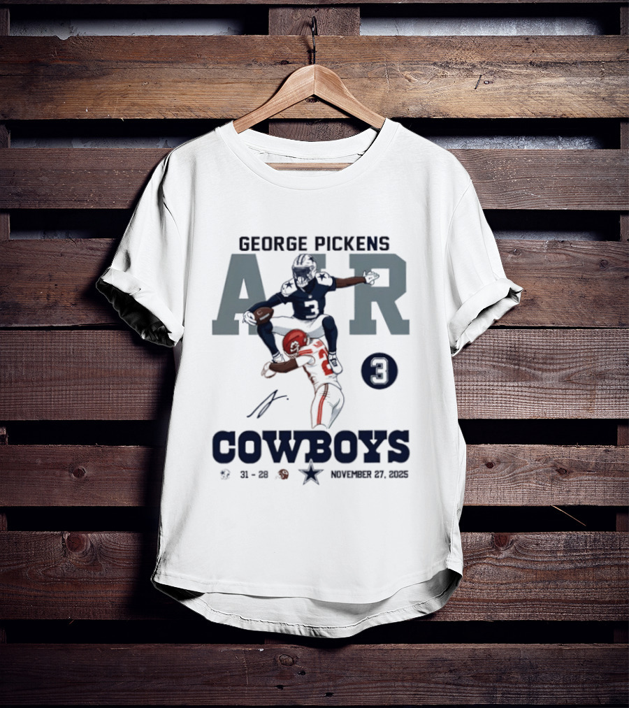 George Pickens Cowboys Air 11 30 23 T-Shirt