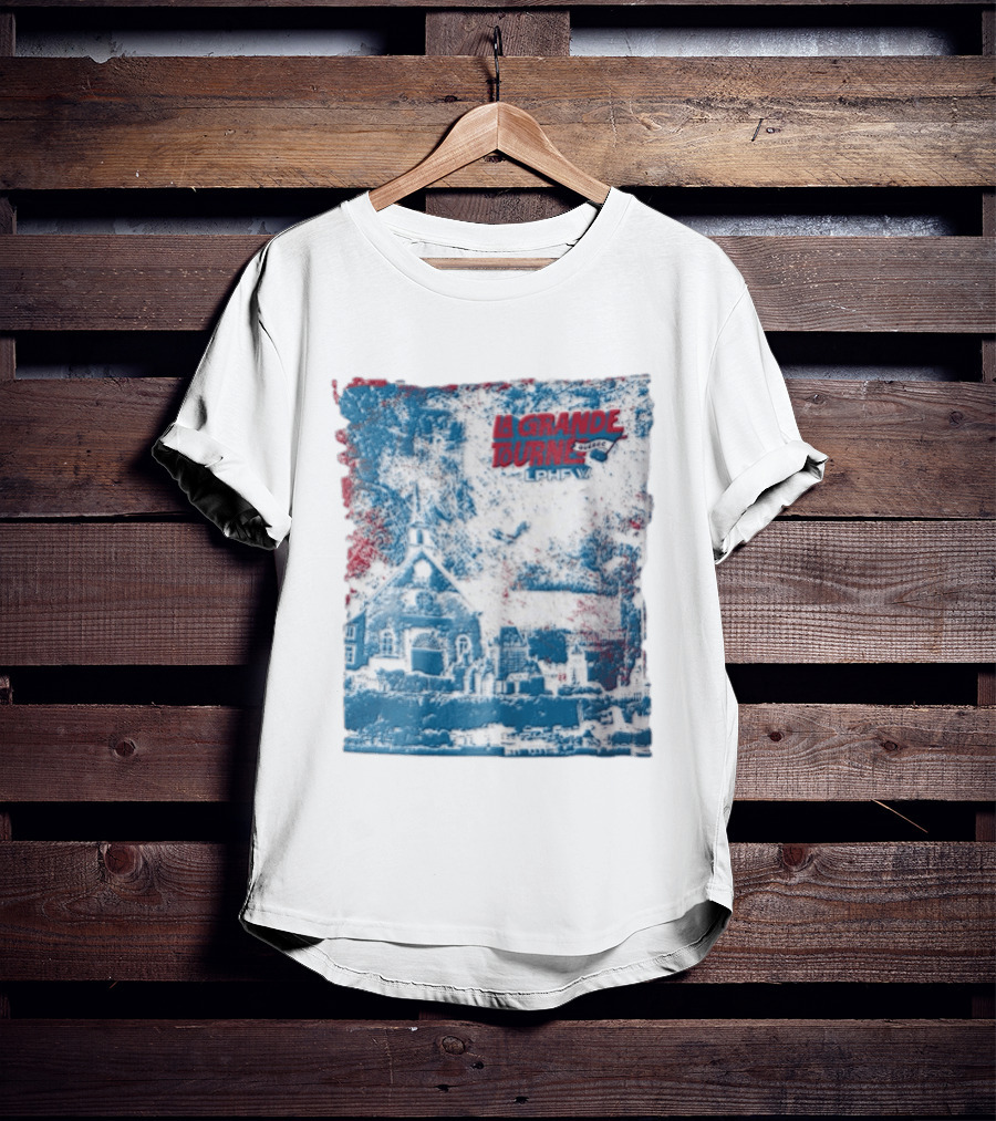 Lphf La Grande Tournee Quebec City Skyline Church Buildings T-Shirt