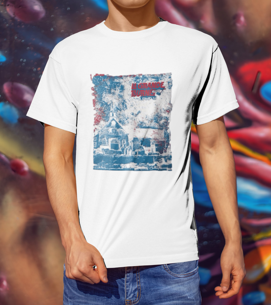 Lphf La Grande Tournee Quebec City Skyline Church Buildings T-Shirt