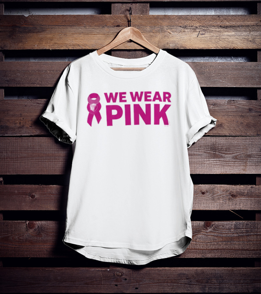 Memphis Grizzlies We Wear Pink Breast Cancer Awareness Support T-Shirt
