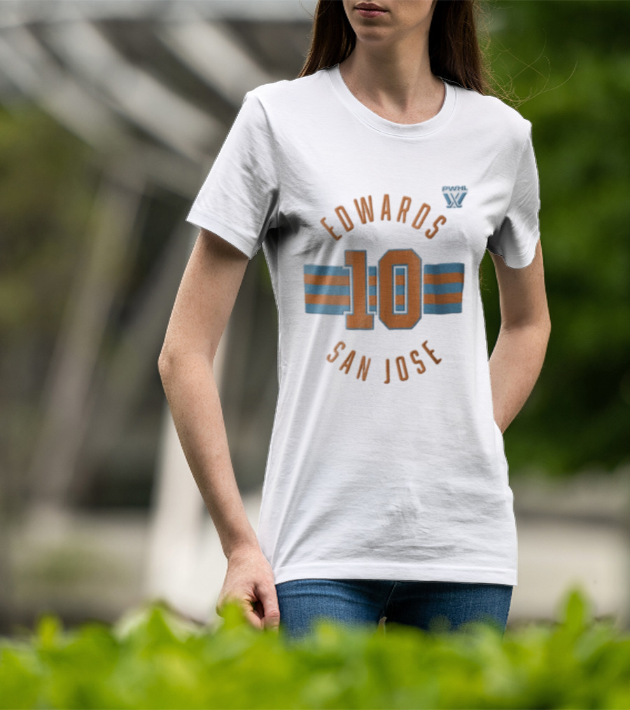 PWHL Edwards 10 San Jose Jersey Name Number T-Shirt