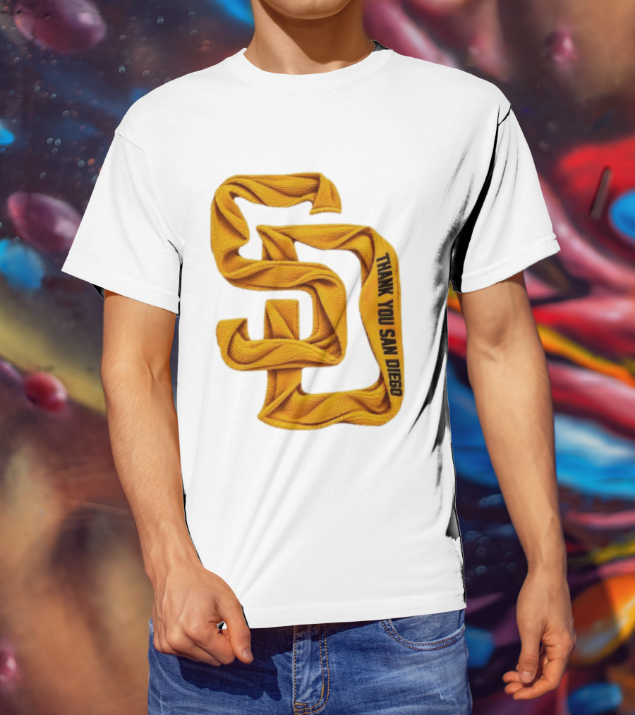 San Diego Padres Thank You San Diego SD Scarf T-Shirt