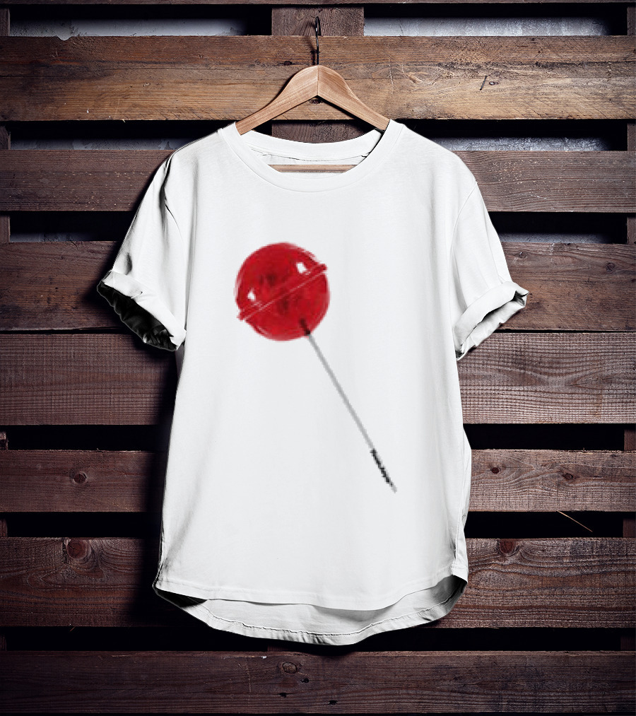 Twojeys Lollipop White Red Candy Stick T-Shirt