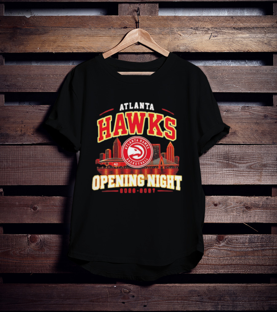 Atlanta Hawks Opening Night 2026 2027 Skyline Basketball T-Shirt