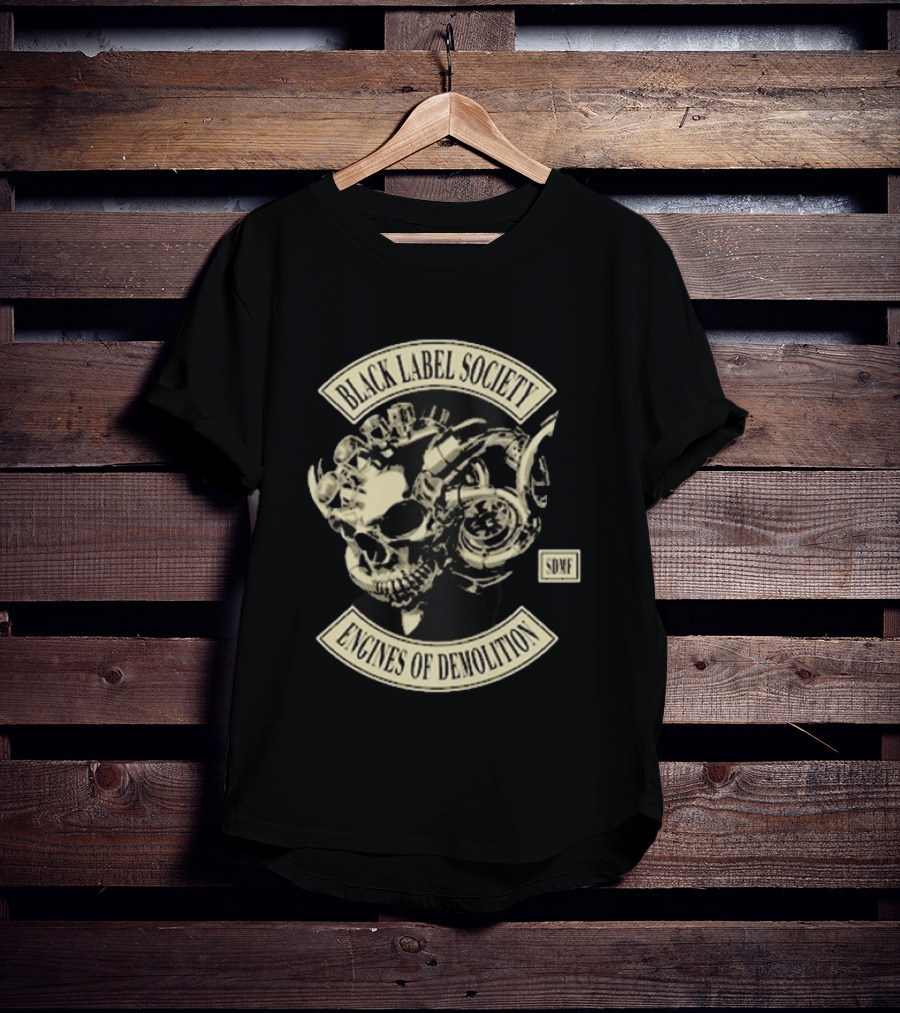 Black Label Society Engines Of Demolition Skull SDMF T-Shirt