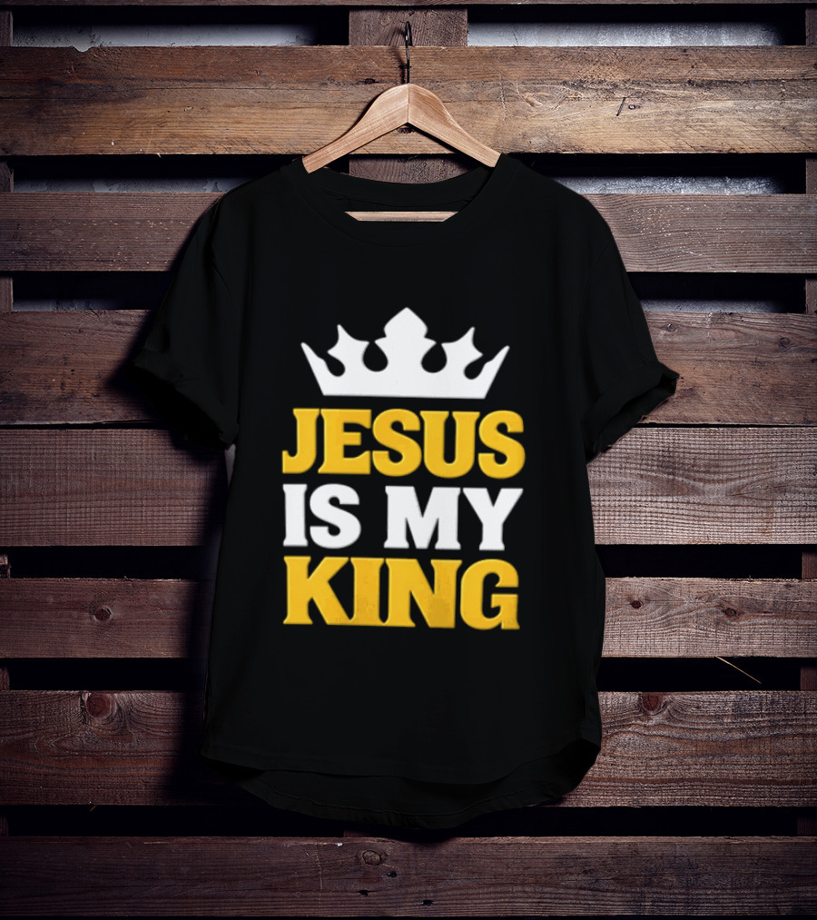 Jesus Is My King White Crown Christian Faith T-Shirt