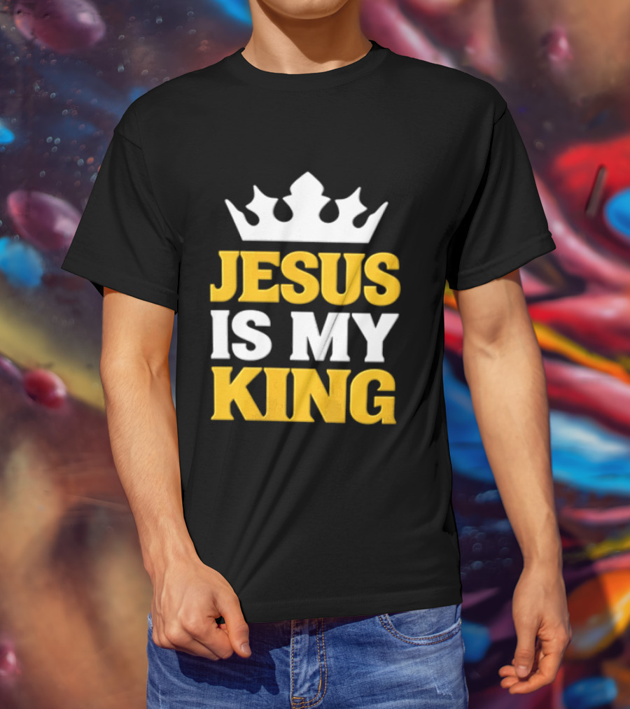 Jesus Is My King White Crown Christian Faith T-Shirt