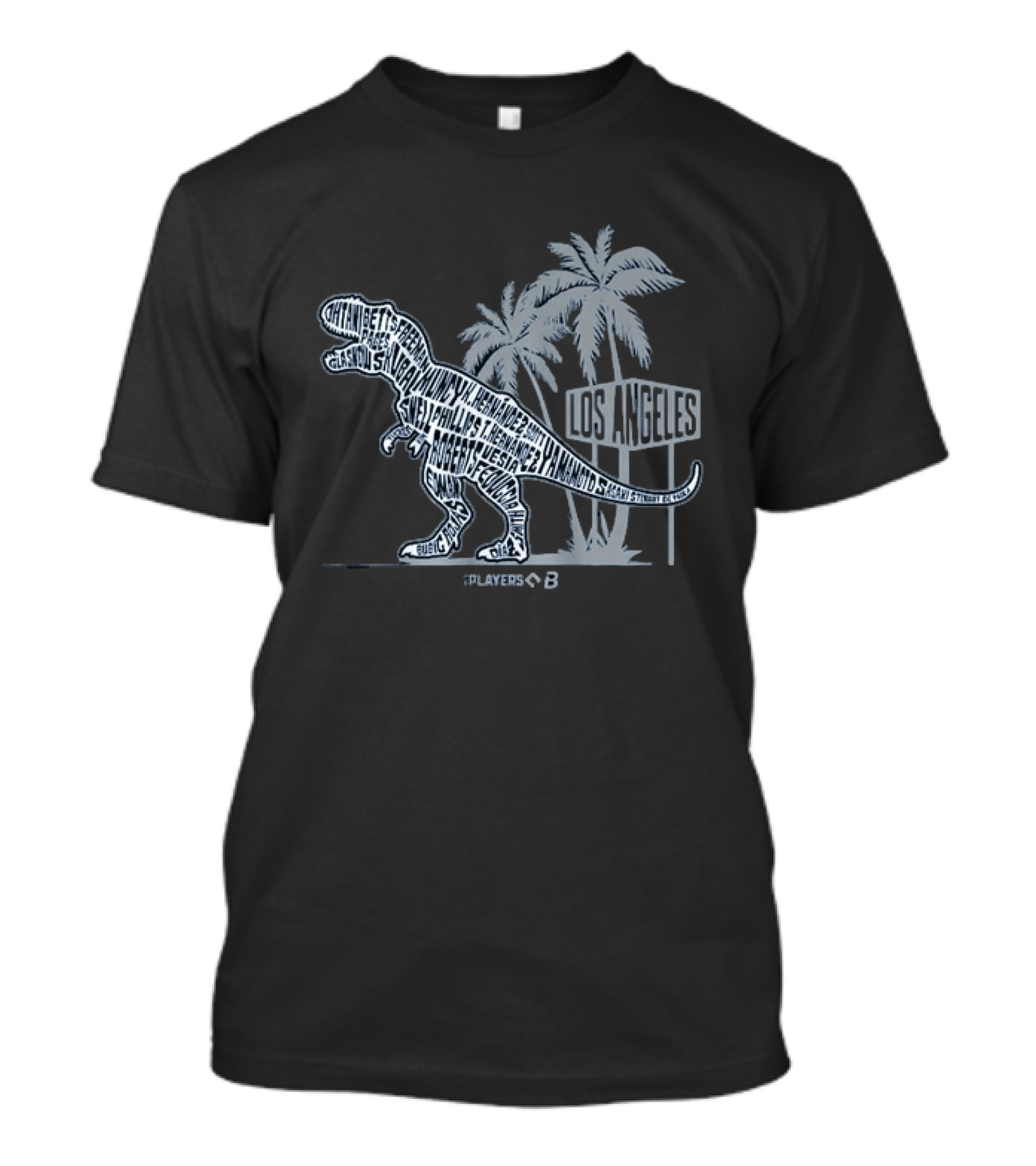 Players Los Angeles Dinosaurs Baseball Palm Trees T-Shirt
