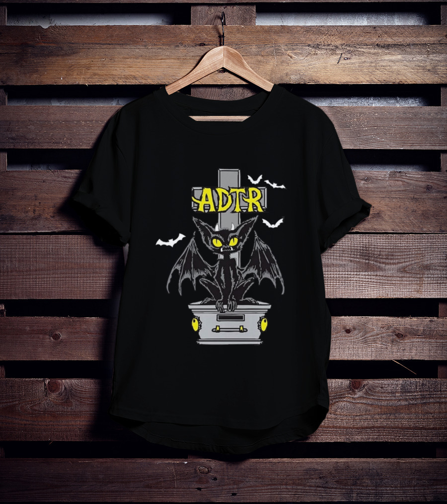 ADTR Halloween 2026 Dead And Buried Gargoyle With Bats T-Shirt