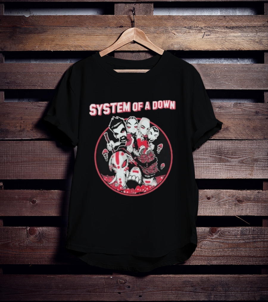 System Of A Down Mushroom People Iconic Band T-Shirt