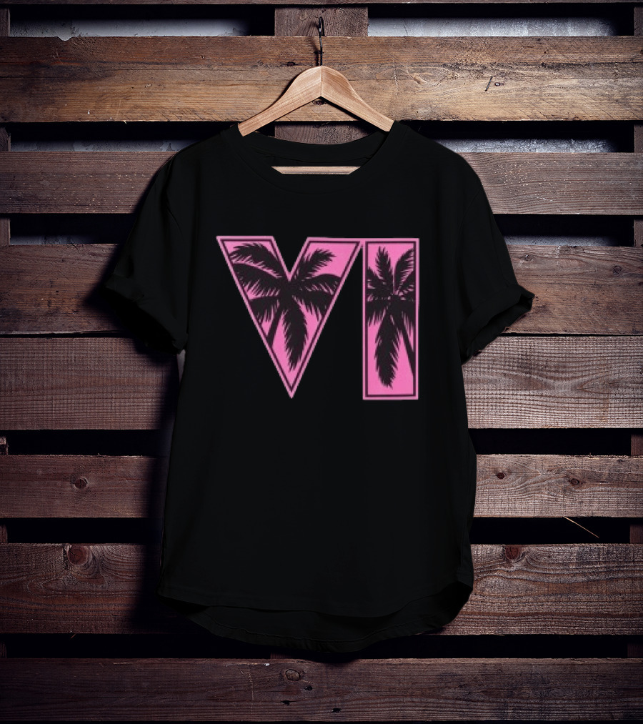 Rockstar Games Grand Theft Auto VI Pink Palm Trees T-Shirt