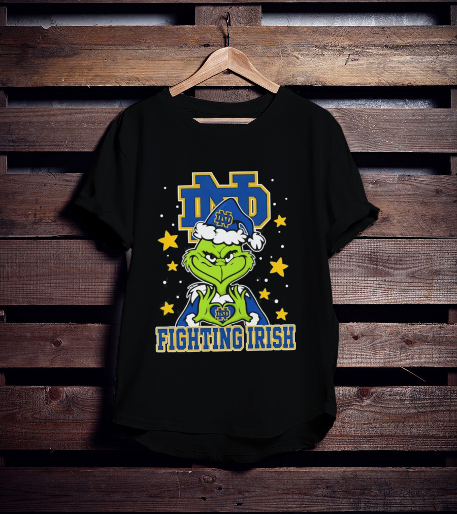 Notre Dame Fighting Irish Grinch Christmas ND T-Shirt