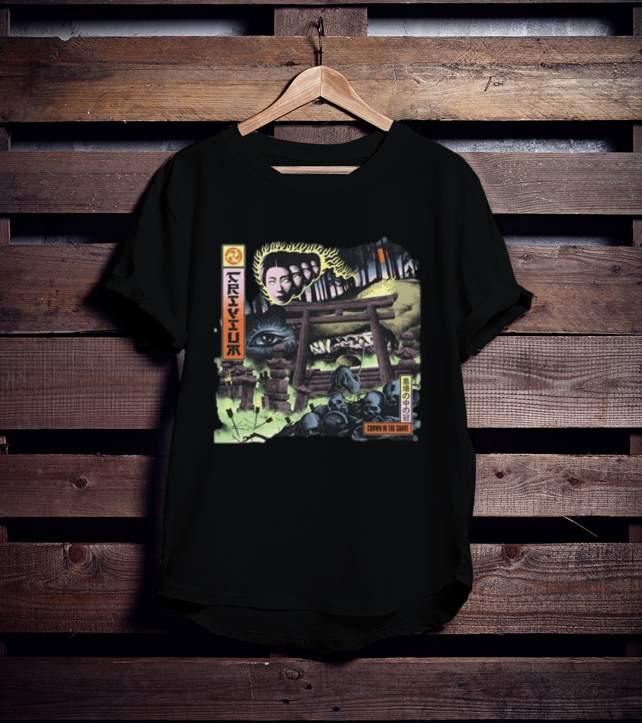 Crown In The Crate Trivium Store Citg Color Cover Black T-Shirt