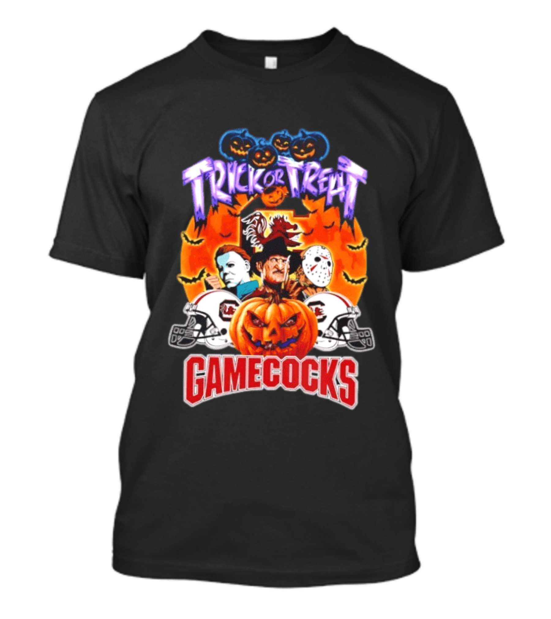 South Carolina Gamecocks Halloween 2026 Horror Characters Trick Or Treat T-Shirt