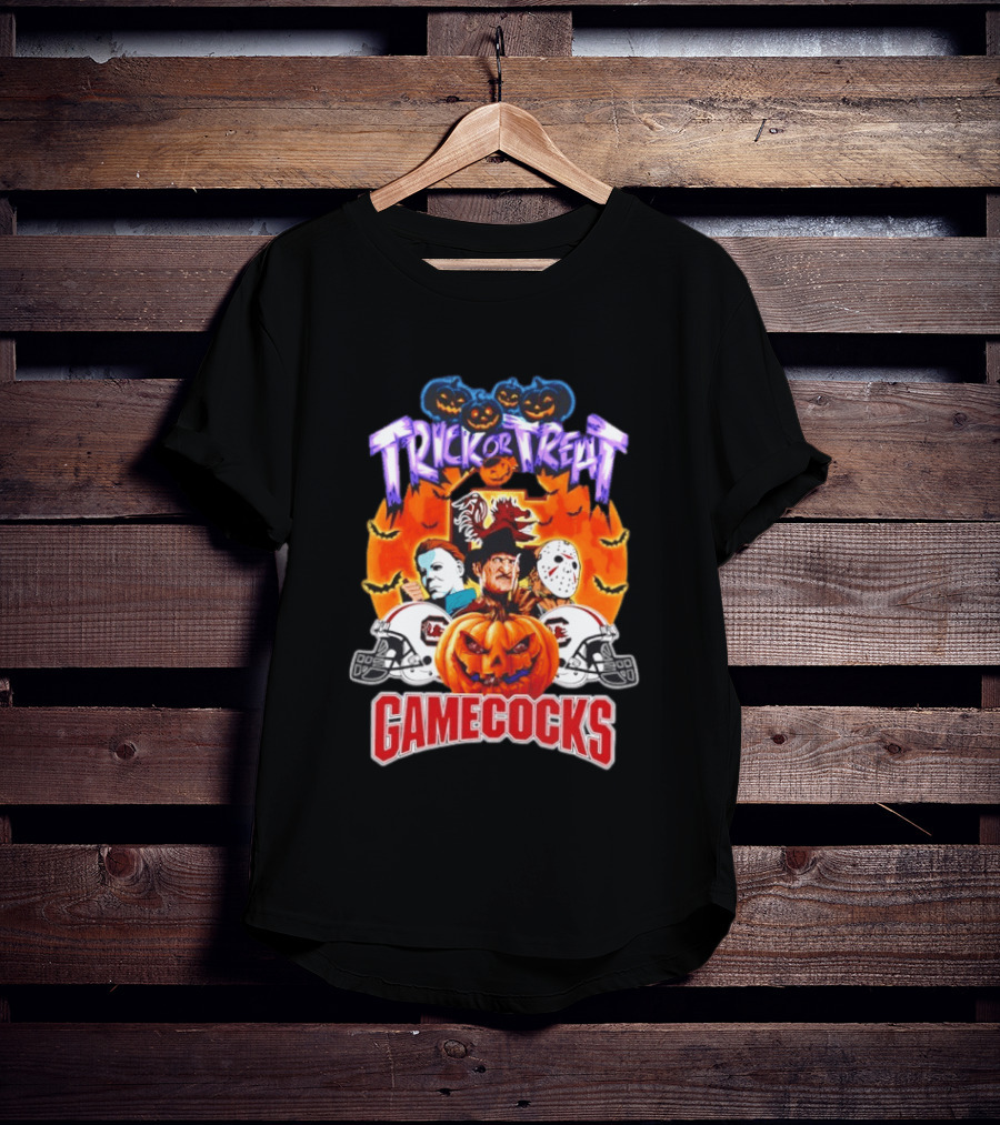 South Carolina Gamecocks Halloween 2026 Horror Characters Trick Or Treat T-Shirt