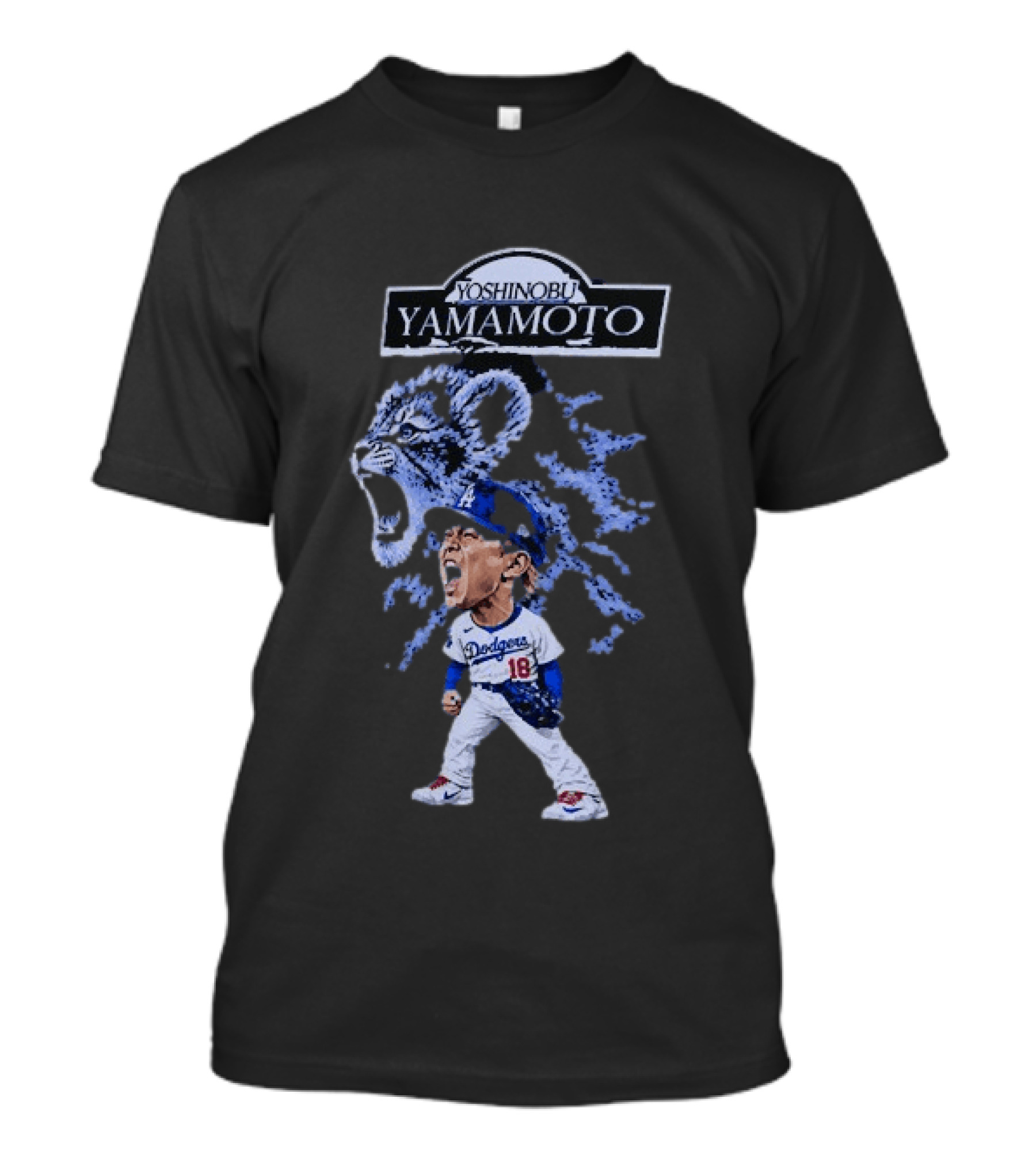Yoshinobu Yamamoto Baby Lion Los Angeles Dodgers Number 18 T-Shirt