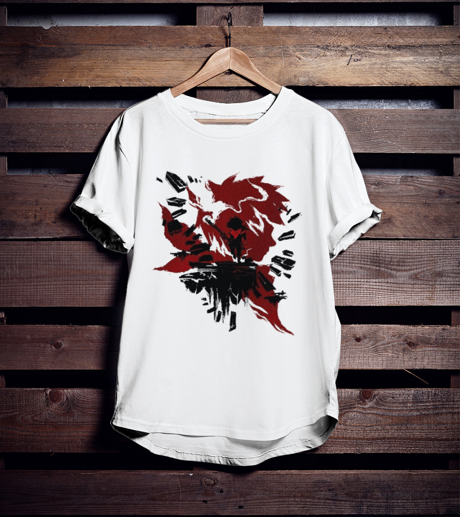 Bastion The Kid Red Silhouette Gaming T-Shirt