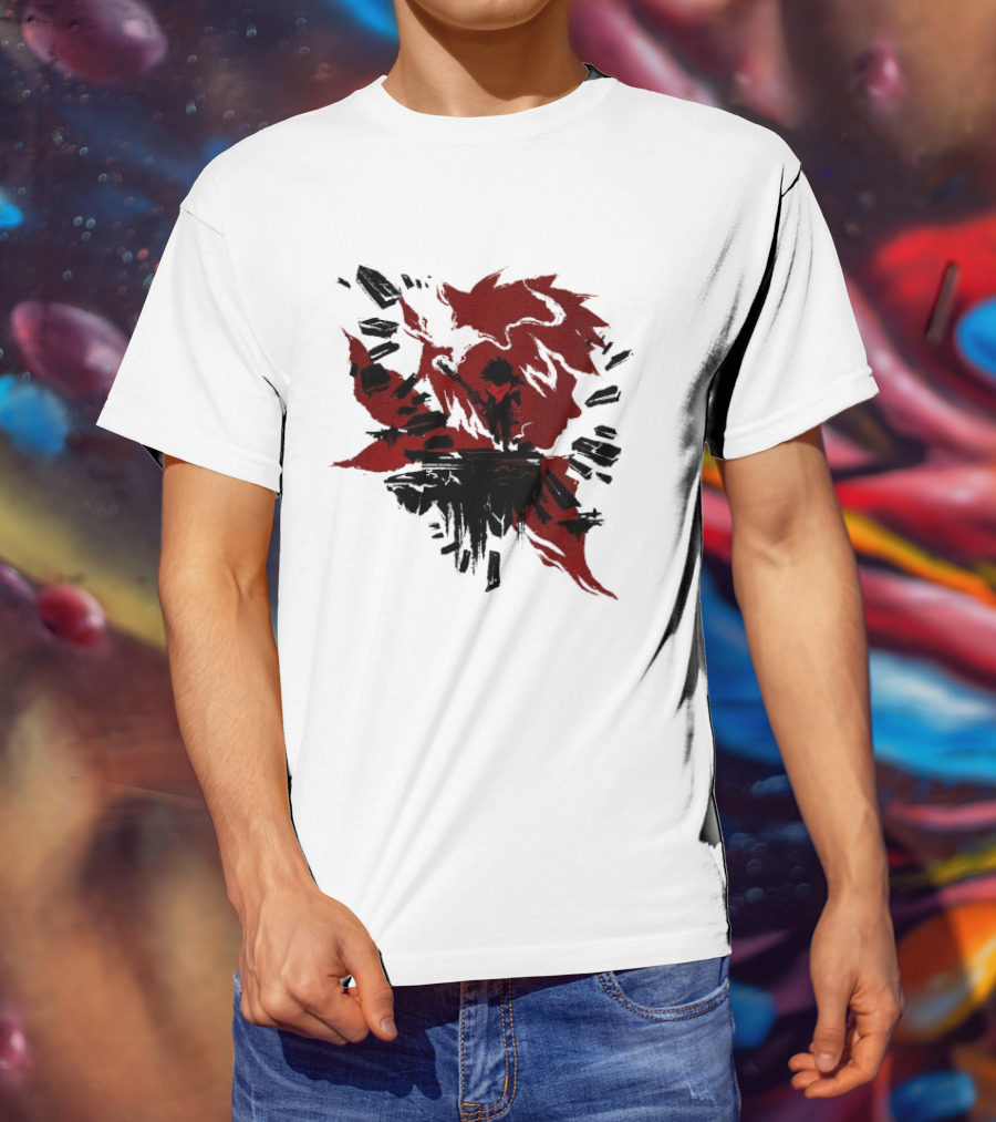 Bastion The Kid Red Silhouette Gaming T-Shirt