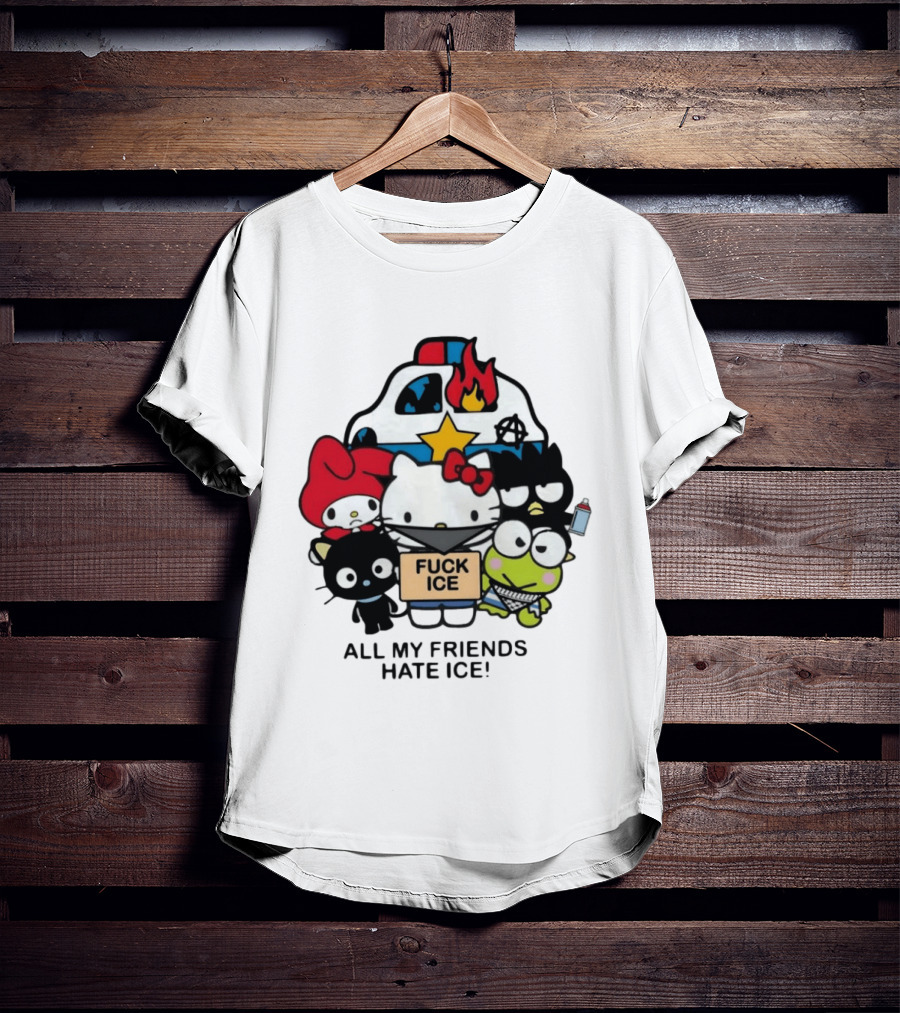 Hello Kitty Fuck Ice All My Friends Hate Ice T-Shirt