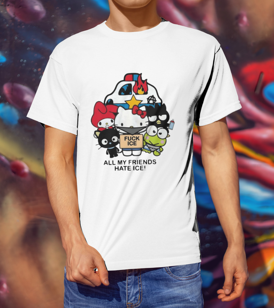 Hello Kitty Fuck Ice All My Friends Hate Ice T-Shirt