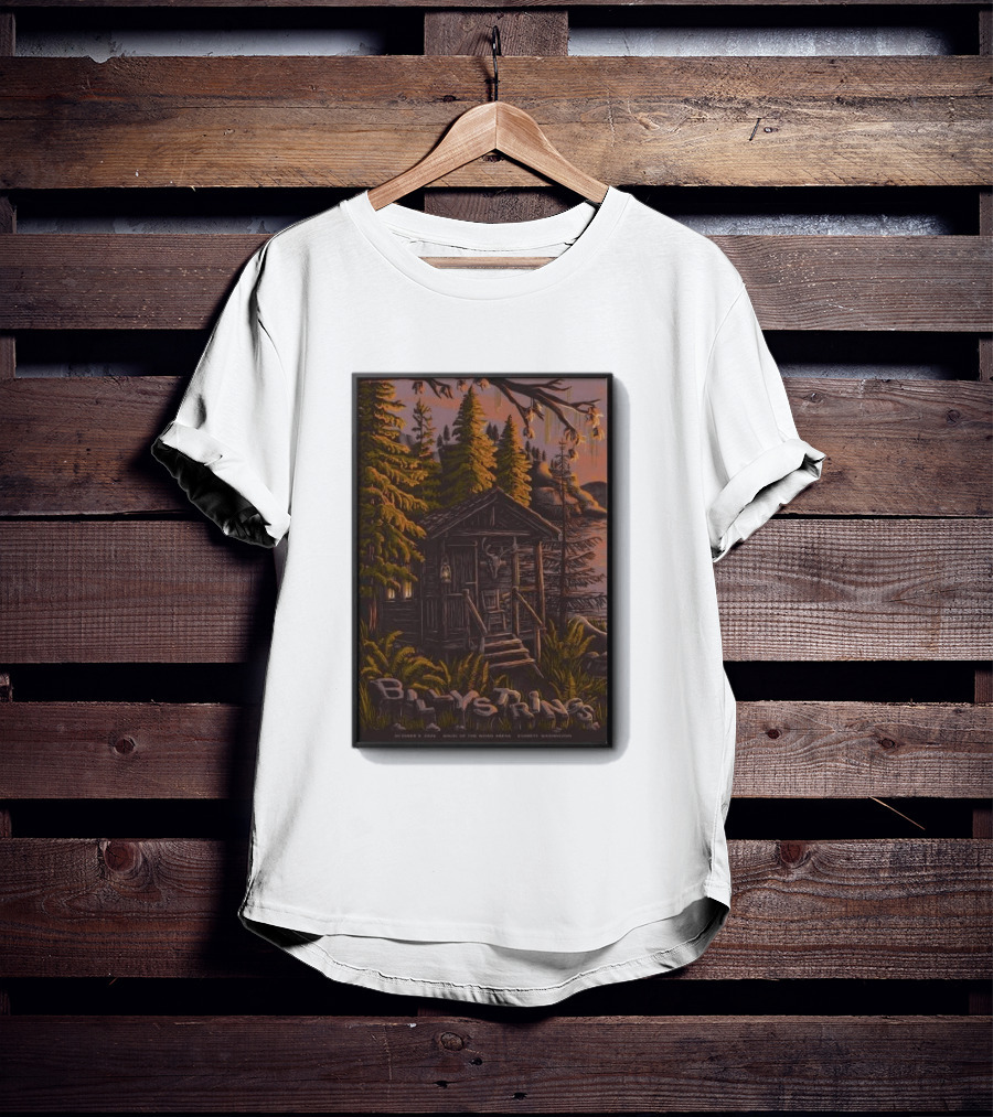 Billy Strings Concert Angel Of The Winds Arena Everett WA Oct 9 2026 Cabin Scene T-Shirt